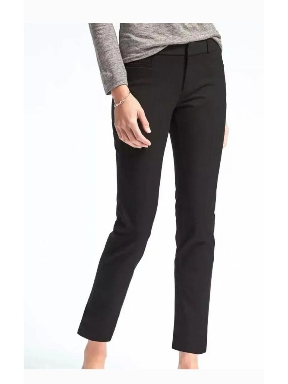 Banana Republic Black Straight-Leg Dress Pants